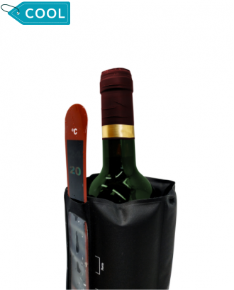 Husa pentru racirea sticlelor de vin, cu termometru si velcro - VIN BOUQUET